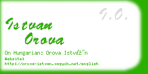 istvan orova business card